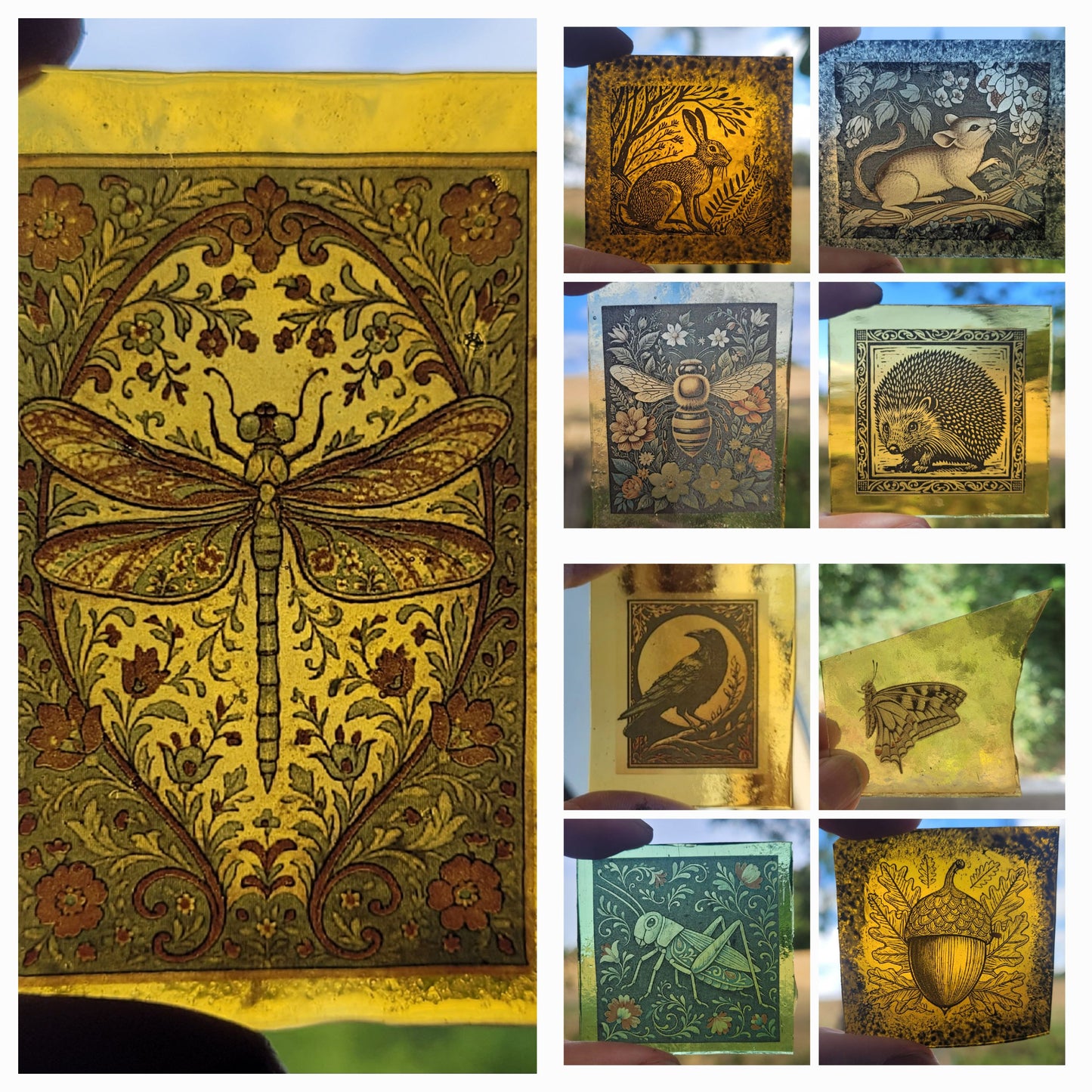 Stained glass 9 pieces