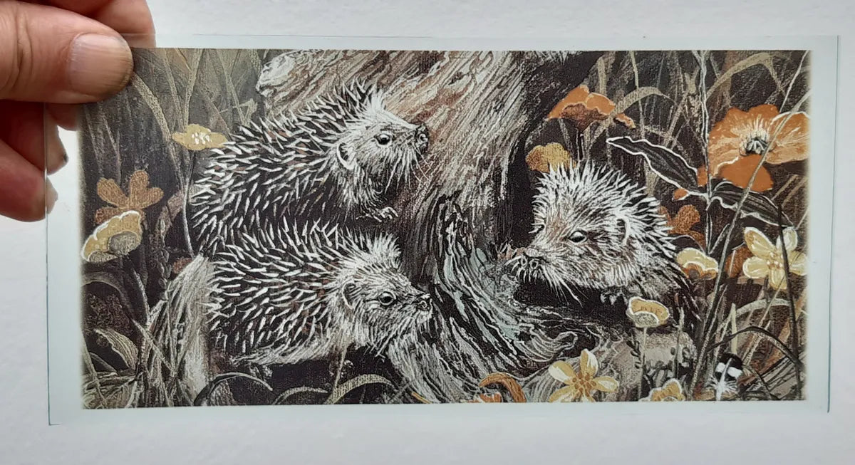 Hedgehogs kiln fired piece for stained glass