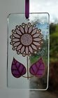 Flower retro Suncatcher lilac sun catcher stained glass