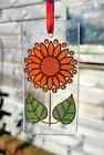 Flower retro Suncatcher orange sun catcher stained glass