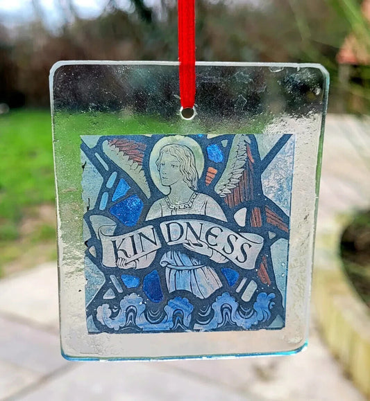 Angel Kindness Suncatcher Archangel sun catcher stained glass